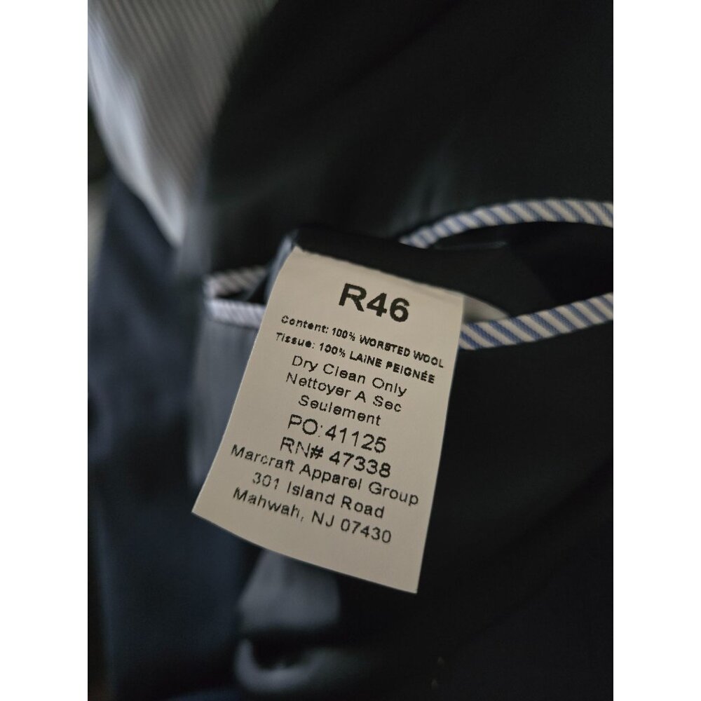 Tommy Hilfiger Mens Blue 100% Worsted Wool Sports Coat Jacket Size 46R Formal - Picture 5 of 14